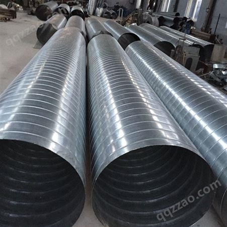 青岛威尔森供应内蒙古双层螺旋风管钢结构白铁风管厂家