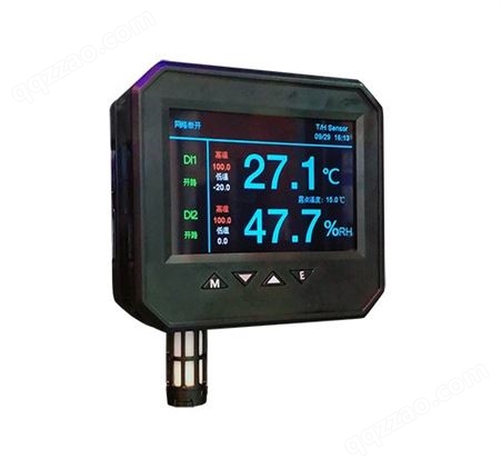 Ip网口温湿度传感器 数据机房温湿度监测记录仪 彩屏数显高精度工业级
