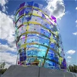 丰堰 幻彩膜 个性建筑玻璃贴膜 光线透过五彩斑斓的色彩