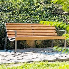 长椅户外塑木实木公园椅