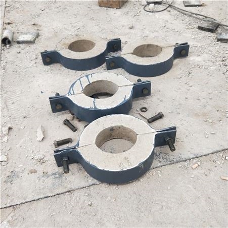 固定支座 管道专用滑动管托 基准型双螺栓管夹