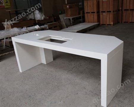 工厂直供人造石亚克力 人造石办公桌 异形台面