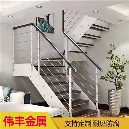 复式公寓楼梯定制 室内钢结构旋转梯 伟丰金属设计施工一体
