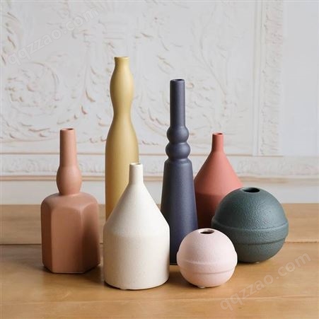 景德镇陶瓷高花瓶 家居客厅北欧创意简约艺术花瓶摆件