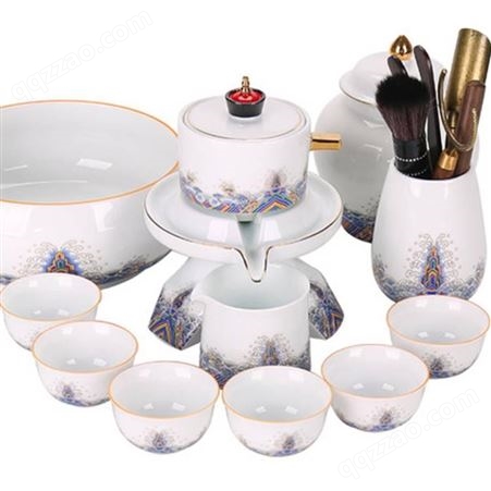复古功夫茶具套装 家用简约懒人泡茶器 创意陶瓷煮茶壶茶具