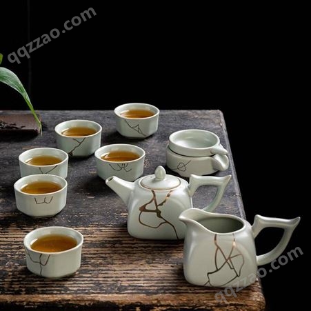 中式创意茶具礼盒套装 家用陶瓷茶壶茶杯 仿古茶碗功夫茶具