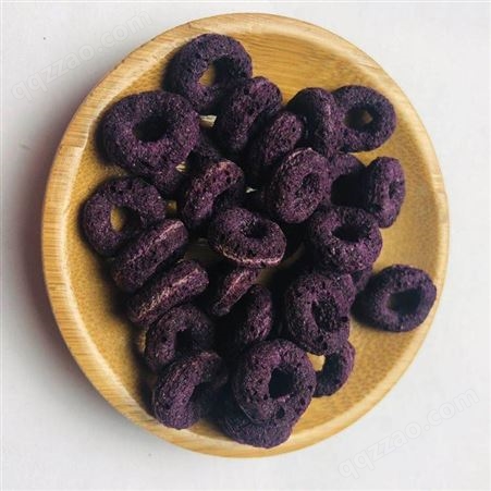 五谷香供应麦片水果燕麦 黑米片紫薯片 紫薯谷物圈 厂家现货