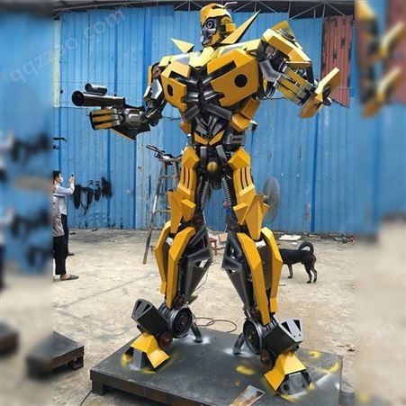 6米大型变形金刚模型 黄色汽车喷漆 大黄蜂机器人模型 来图定制