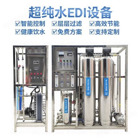 哈尔滨水处理纯净水设备可定制超纯水edi反渗透设备