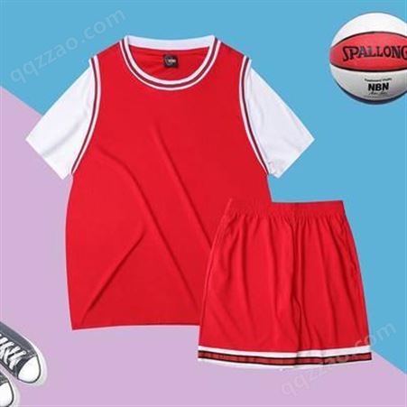 假两件运动篮球衣 长春 粉色t恤短袖女外穿宽松韩版学生 班服 定制 上衣夏