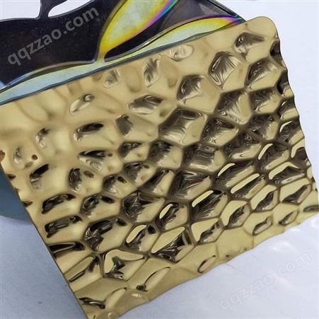 沐晟钢业 3d镜面水波纹板 金色304不锈钢波纹装饰板 1.5mm不锈钢波浪压花板