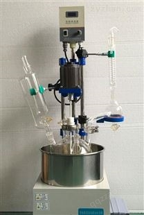 单层玻璃反应釜F212-80L实验式搅拌小型萃取合成防腐定制反应器