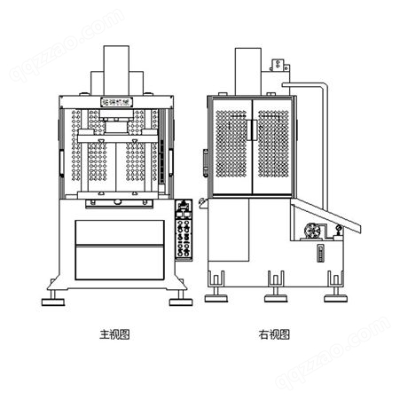 东莞四柱三板开放式结构四柱油压机,使用寿命长,性能稳定，低噪声