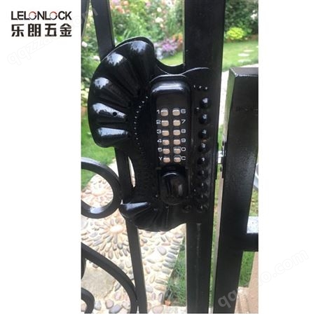 乐朗RCL-208黑色机械密码锁肯德基门锁户外画院栏杆密码锁纯按键密码锁  机械密码锁