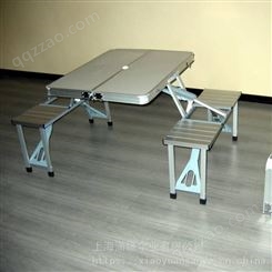 连体折叠桌椅、户外可折叠的桌子、移动便携式折叠桌椅批发定制
