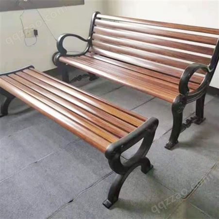 松木长条凳 铁艺公园椅 椅子 规格多样