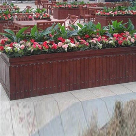 现货 北京户外观景艺术花箱 北京公园花箱 北京木制花箱 质量优良
