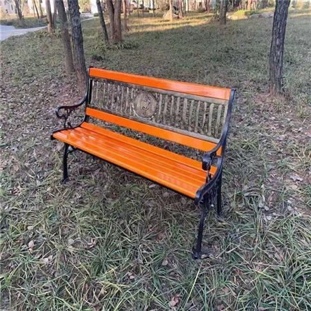 圣达 户外长椅 公园椅 广场休闲椅 塑木铁艺实木靠椅铸铝