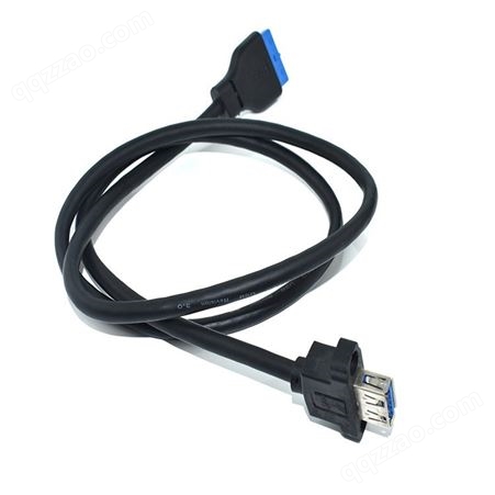 USB3.0母座转接线3.0USB母头延长线公对母延长线10pin*2