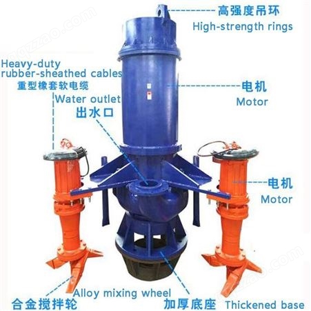 150NSQ250-22-30潜水渣浆泵 高烙合金采砂泵 不阻塞潜水渣浆泵