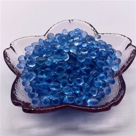批发天蓝色玻璃珠 PC砖装饰路面铺路多肉铺面大理石用多彩玻璃珠