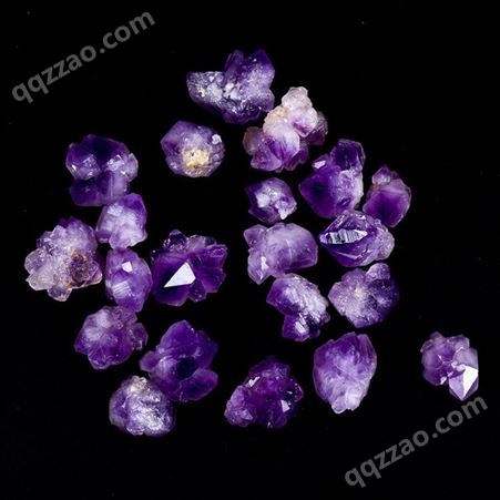 天然紫水晶晶牙原石 矿晶奇石矿石爱情守护石 地质教学石头标本