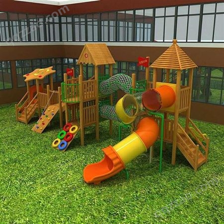 幼儿园滑梯 实木滑梯 进口花梨木 大型室外玩具