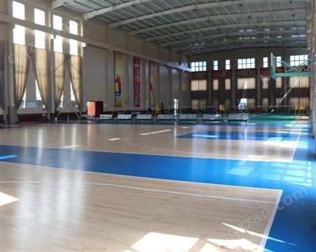 耐磨羽毛球乒乓球场地专用运动木地板篮球馆防滑双龙骨佰速