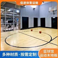 体育专用健身房运动木地板 篮球馆网球馆防滑耐磨专用佰速