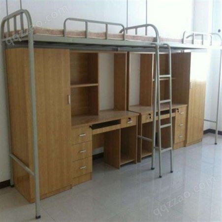 组合公寓床  学生组合铁架床  学生上铺下柜书桌床