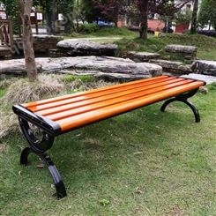  现货定制 户外铸铝公园小区实木椅 铸铁防腐长条椅 休闲椅 可定制