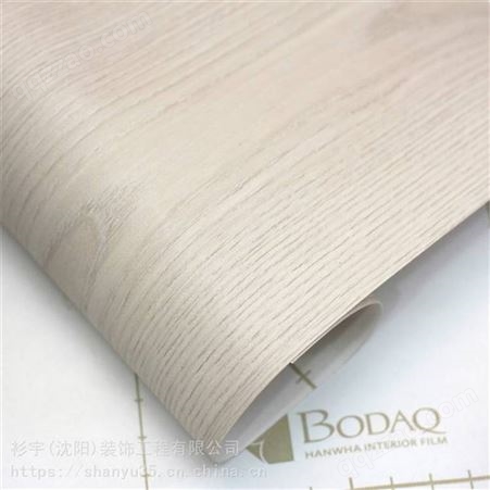 韩国进口Hyundai装饰贴膜BODAQ铂多PZN09山形浅木纹木纹膜BP008