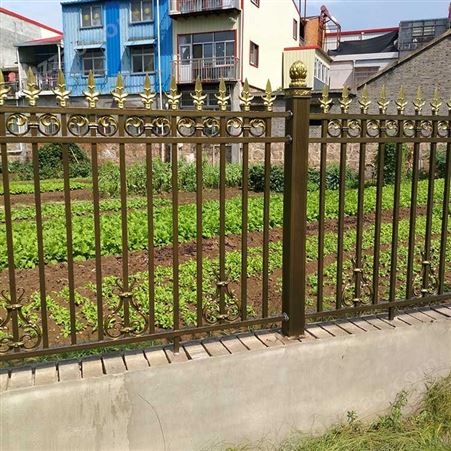 小区围栏 别墅铝艺护栏 黑色款户外金属焊接栅栏
