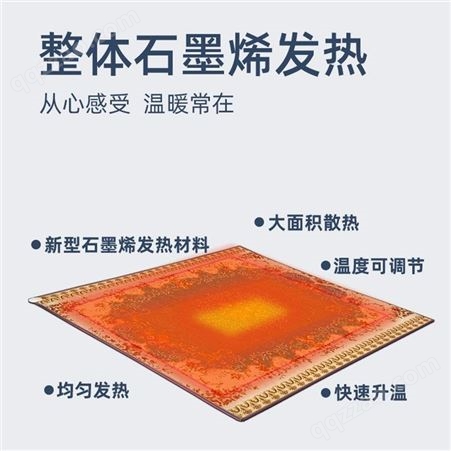 碳晶电暖垫 石墨烯远红外加热电热毯 移动地暖毯地热垫 烯彤