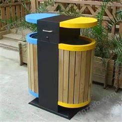 不锈钢垃圾箱 铸铁腿休闲椅 容量大 耐用且可回收