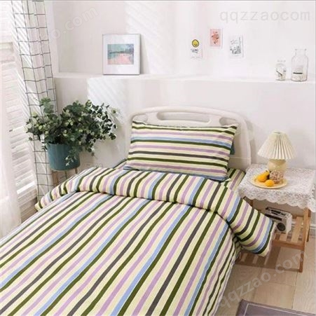 老粗布可机洗床单 夏季宿舍单人床三件套  纯棉贡缎床单 床上用品